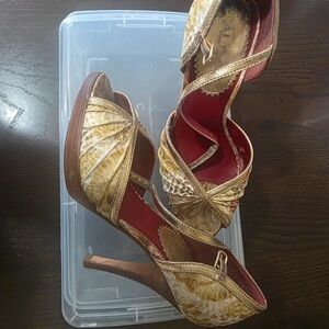 Aldo Gold Strappy Heels